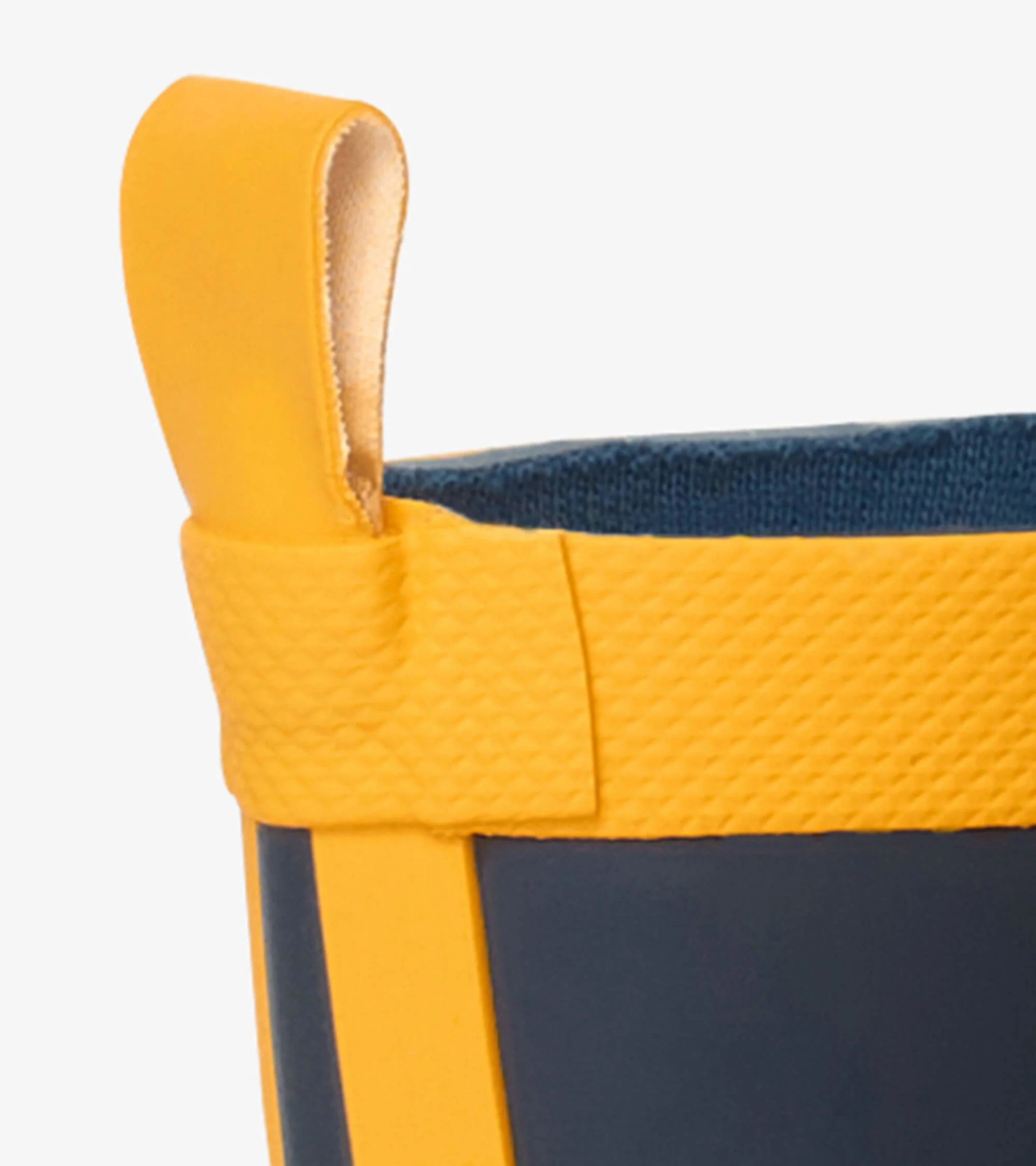 Kids Navy & Yellow Matte Wellies - Image 6