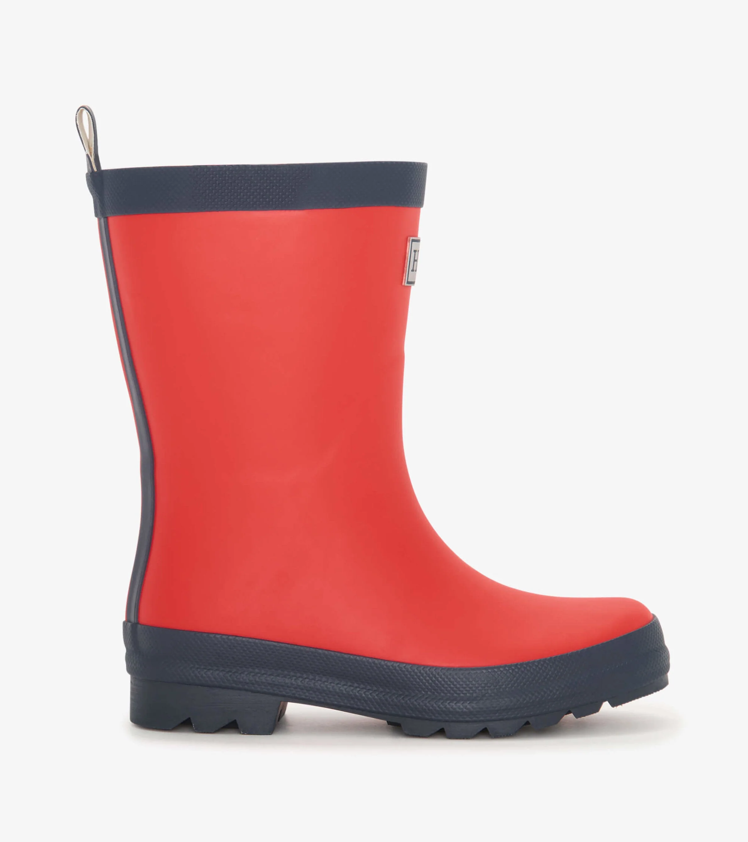 Kids Red & Navy Matte Wellies - Image 3