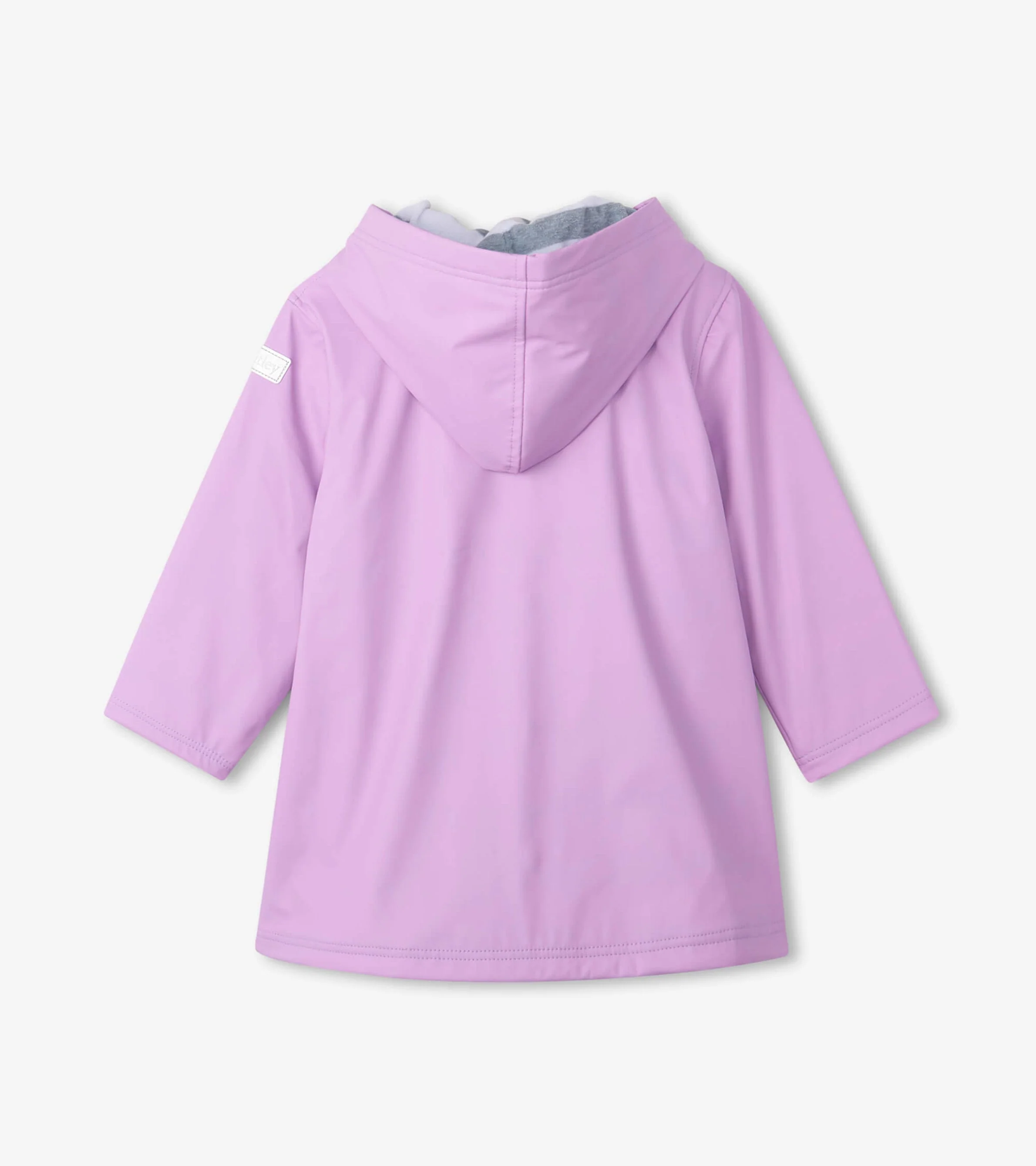 Girls Lilac Button-Up Raincoat - Image 3