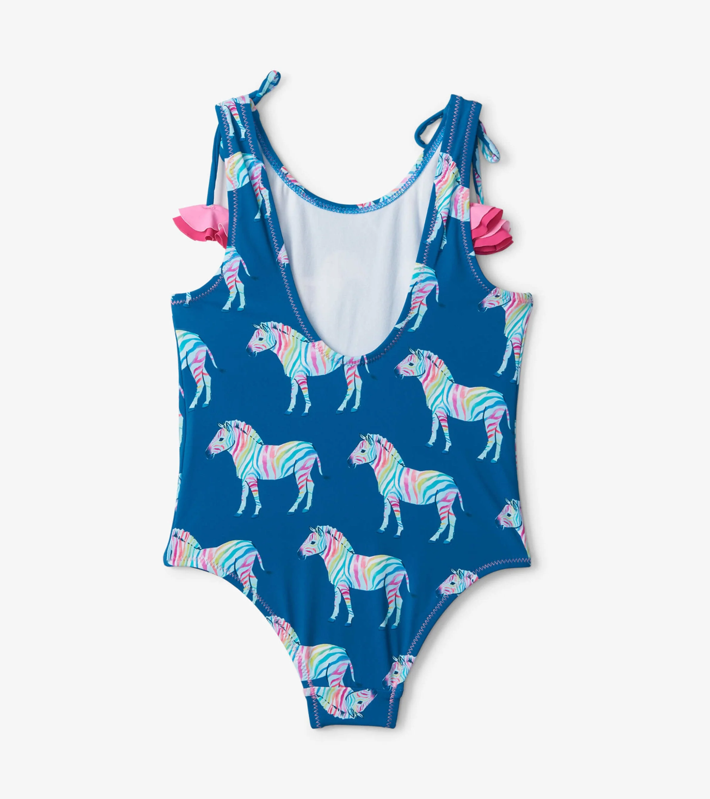 Rainbow Zebra Shoulder Bow Swimsuit - Image 2