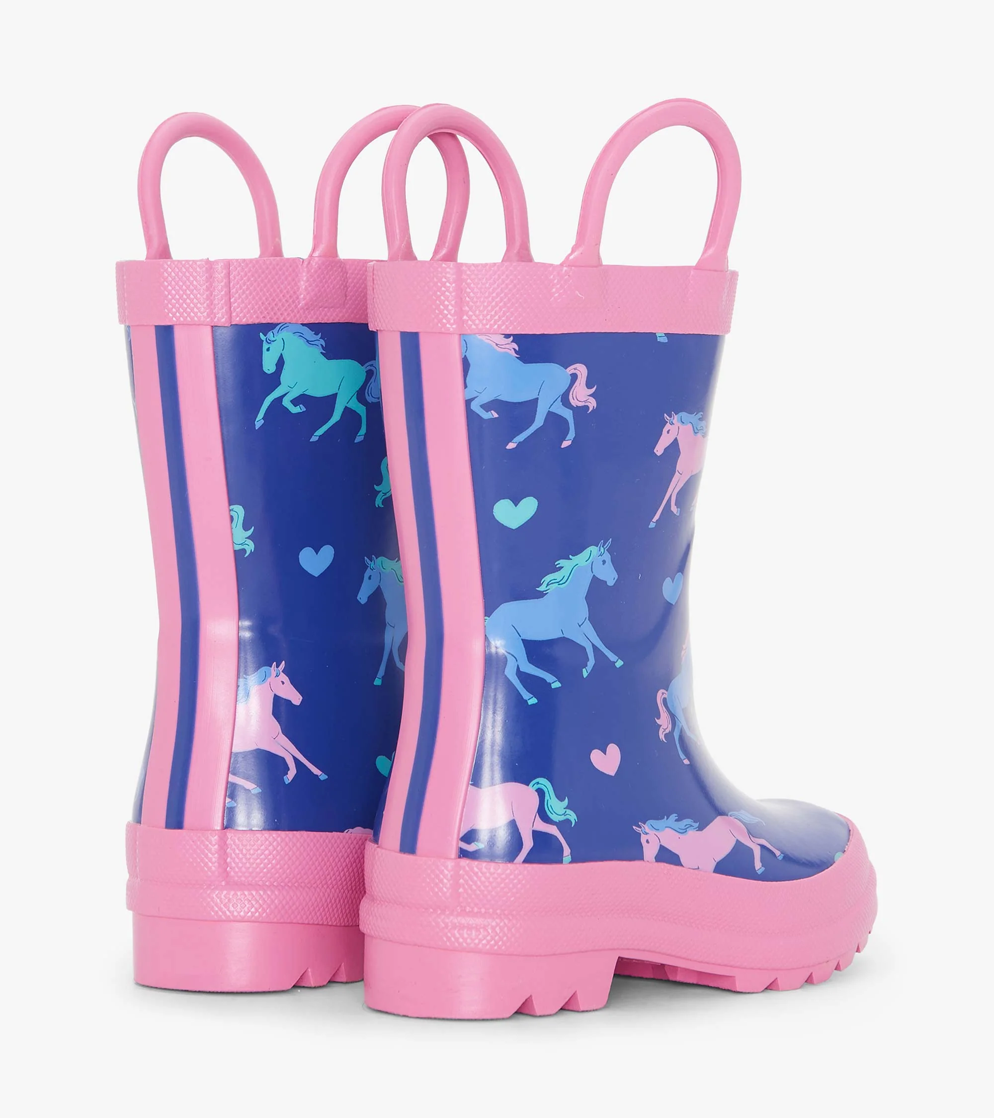 Toddler Girls Hearts & Horses Wellies - Image 4