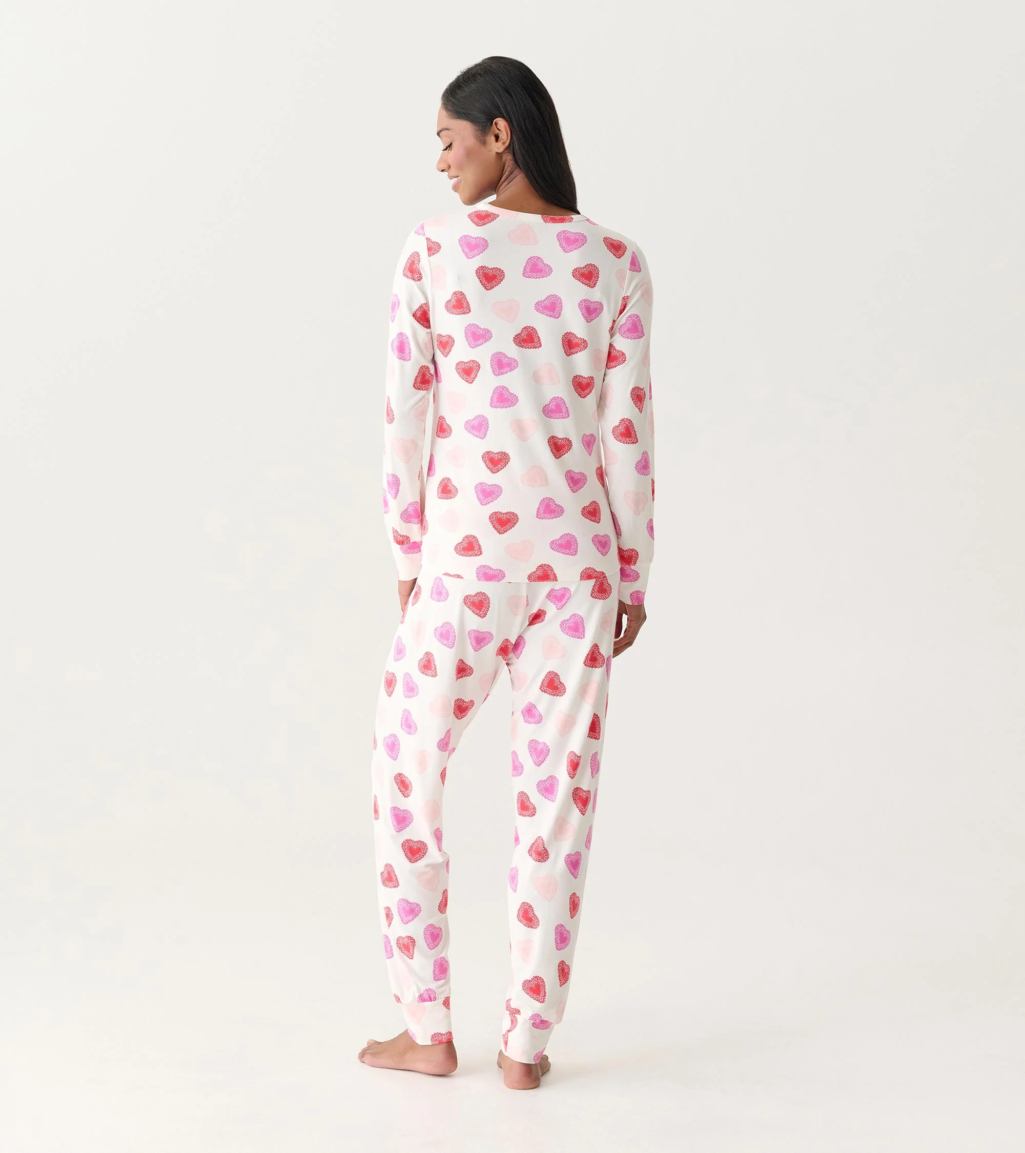 Women's Cut Out Hearts Pyjama Set - Image 3