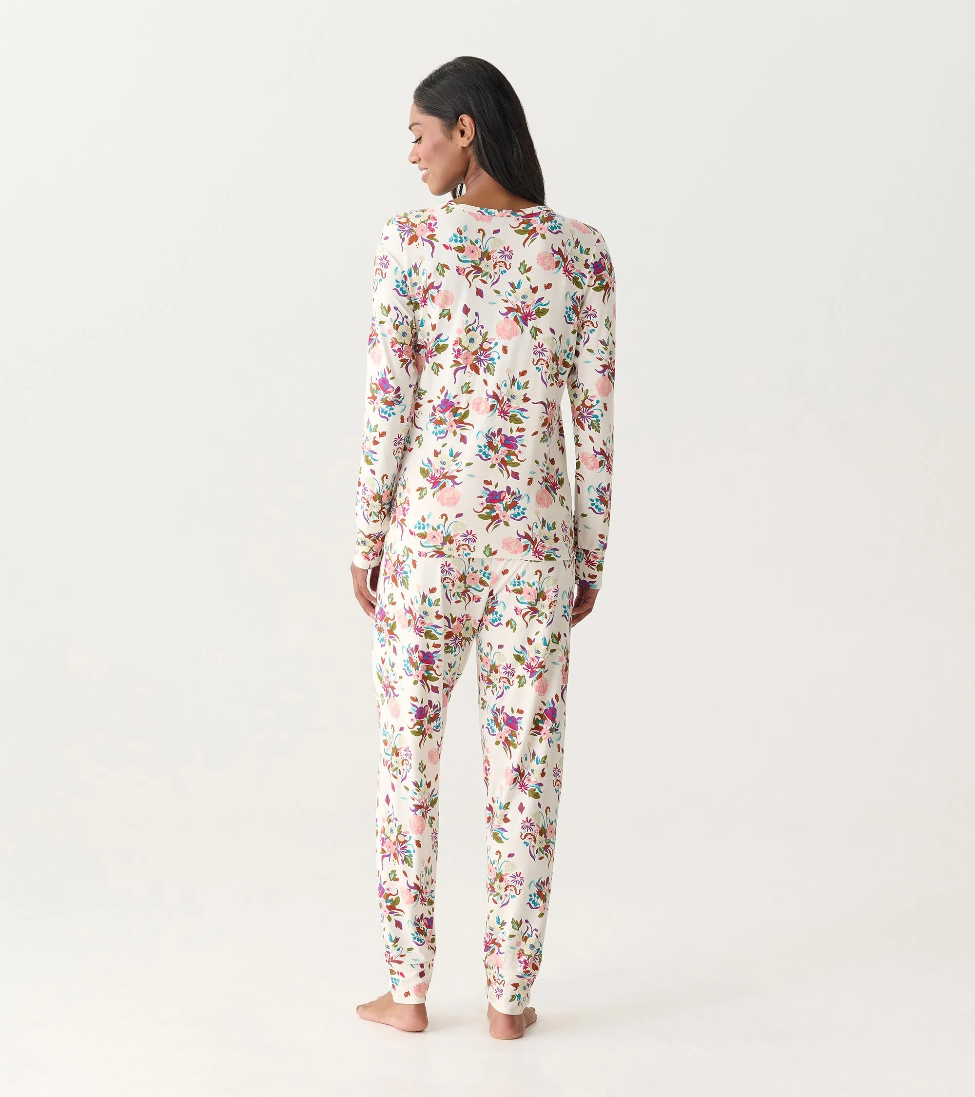 Women's Fall Floral Bamboo Pyjama Set - Image 3