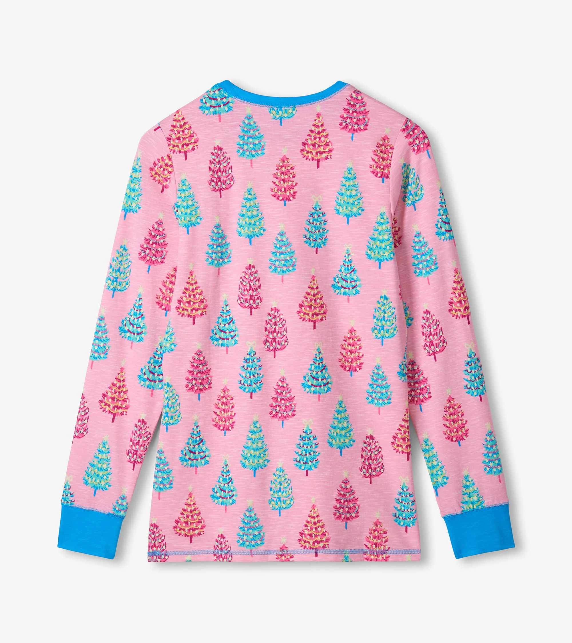 Women's Pink Bottle Brush Trees Glow in the Dark Cotton Pyjama Set - Image 7