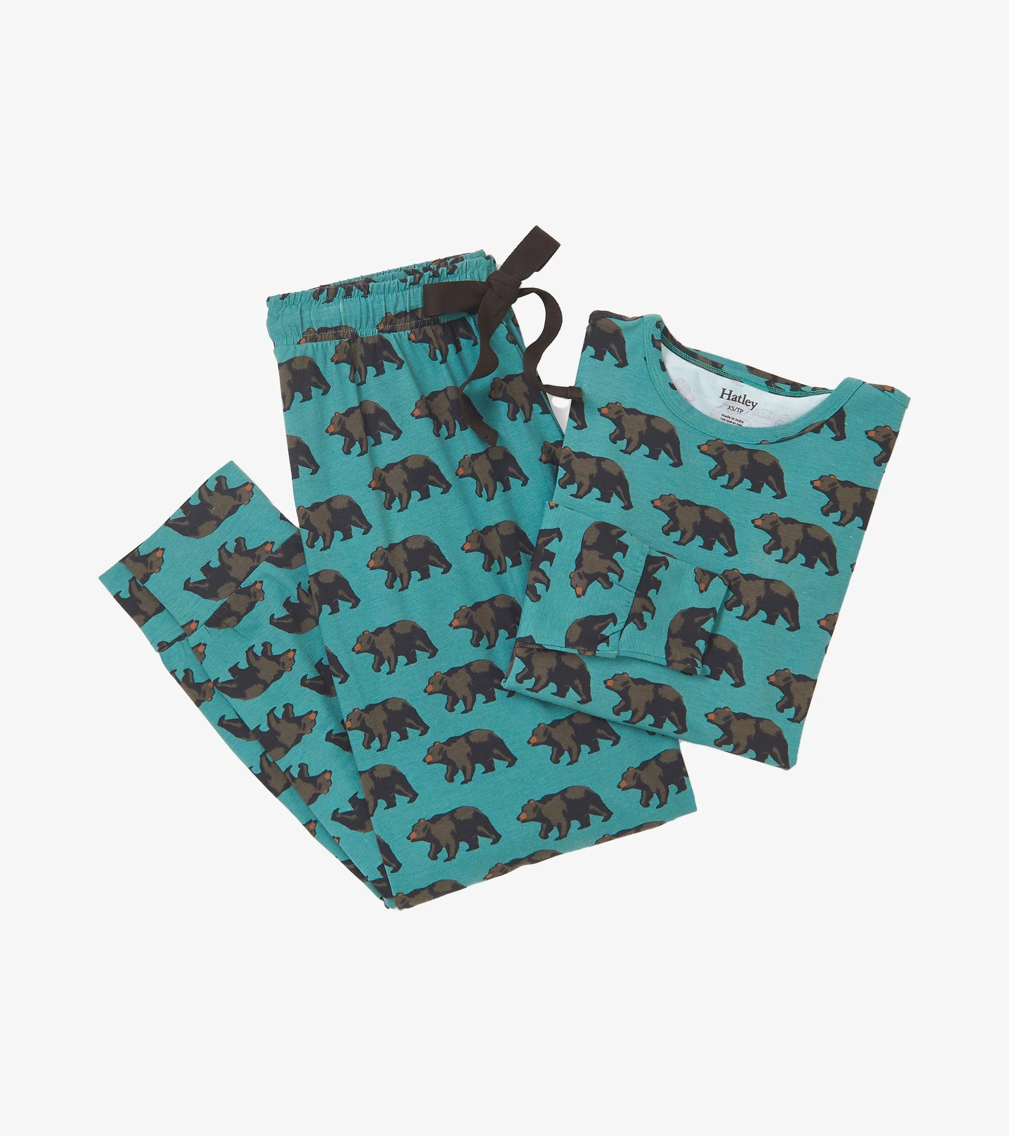 Women's Walking Bear Bamboo Pyjama Set - Image 2